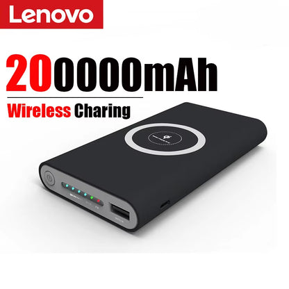 Large Capacity Power Bank 200000Mah Portable Charger 120W Fast Charging Wireless Powerbank for Iphone Huawei Samsung